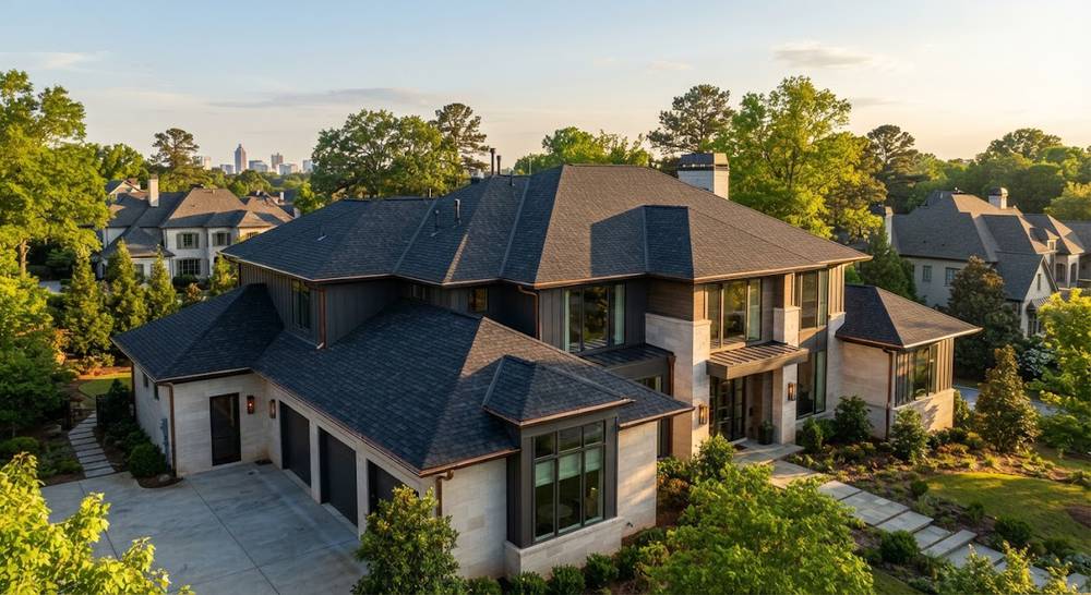 Buckhead Estate — Standing seam metal installation.